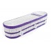 Your Colour - Wicker / Willow Imperial (Oval Shape) Coffin – Serenity White with Lavender Bands